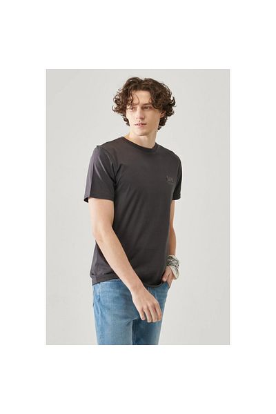 Lee Lightweight Tonal Logo Men's Gray Crew Neck T-Shirt