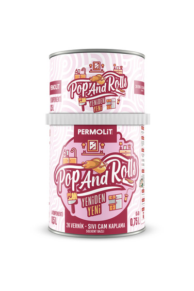 Permolit Pop And Rolls Vernik – Sıvı Cam Kaplama 550 250 Lt = 0,75 Litre (PARLAK)