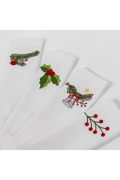 Gül Güler Embroidered American Service 4 Pack New Year