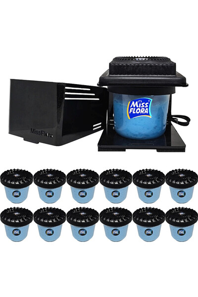 Miss Flora MissFlora Elektrikli Fanlı Ortam Kokusu + 12x250g Jel Bahar Esintisi