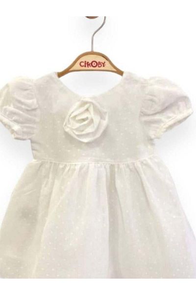 Çikoby Baby Girl Stylish Dress with Rose Detail