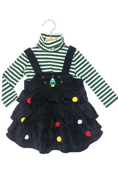 Çikoby Baby Girl Striped Blouse Gilet Set