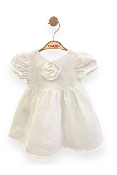 Çikoby Baby Girl Stylish Dress with Rose Detail