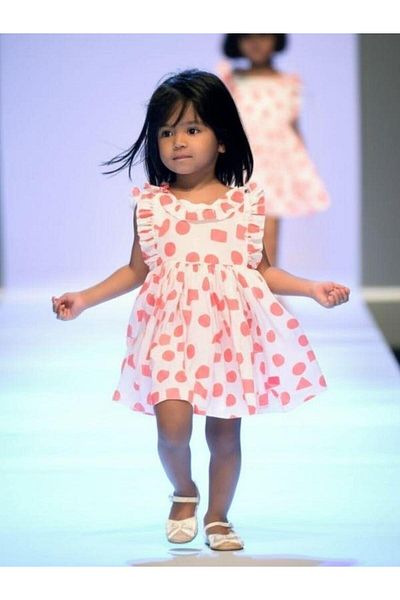 Zekids Baby Girl Summer Geometric Patterned Dress