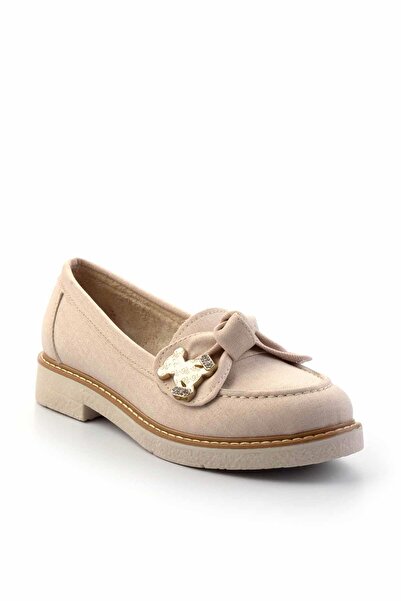 Bambi Bej Kadın Loafer Ayakkabı K01257060704