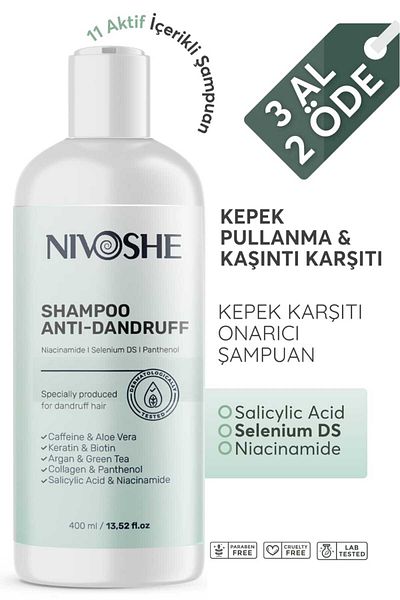 NIVOSHE Anti Dandruff Redness Peeling Anti-Dandruff Shampoo E.Gama Shampoo 400 ml