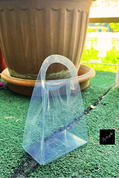 Nice For You 12x10x6 Şeffaf Asetat Çanta [ Demonte 50 Adet]