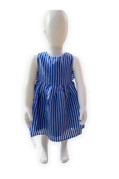 Çikoby Baby Girl Stripe Patterned Cotton Chiffon Dress