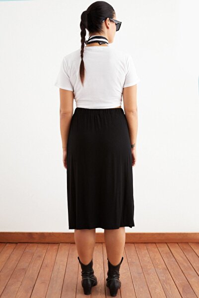 Curly Чорна спідниця з розрізом