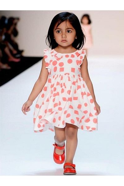 Zekids Baby Girl Summer Geometric Patterned Dress