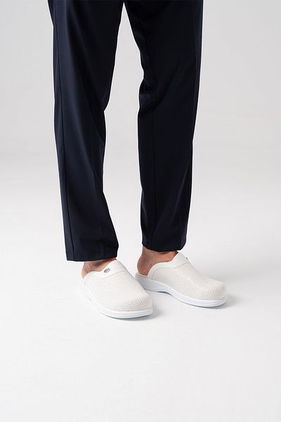 ÇİZGİ MEDİKAL White Classic Perforated Men's Sabo Slippers Orthopedic Hospital Doctor Nurse Slippers