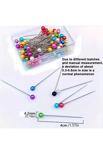 Choice Colorful -100pcs 100pcs/pack Kintted Pearl Light Locating Pins Patchwork Sewing Pins Positioning Nee