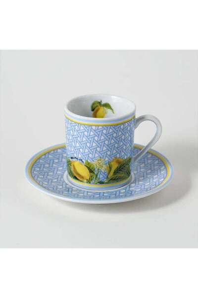 VİTELLİ Hazeran Lemon Porcelain Coffee Mug