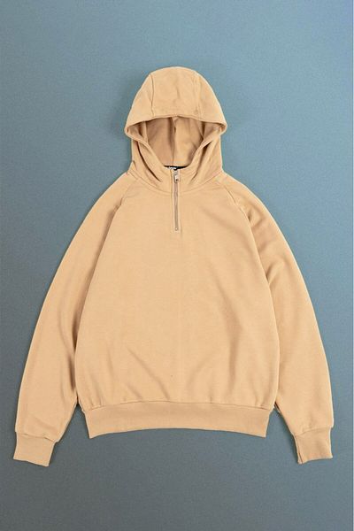 No Future Street Style High Collar Zippered Oversize Men's Hoodie Nf0337Bj