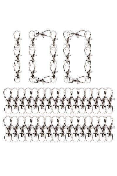 Choice 100pcs 25-200pcs Swivel Lobster Clasp Snap Hooks Stainless Steel Key Ring Clasp D Ring Snap Hook For