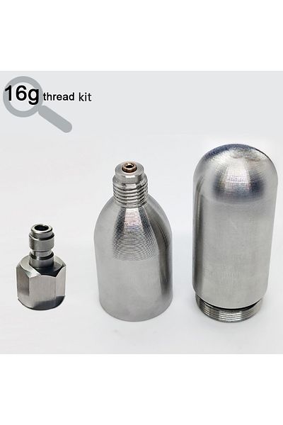 Choice 16g Thread Kit 8g/12g/16g Refillable Co2 Cartridge Kit For Bicycle Tire Soda Maker Portable Co2 Cyli