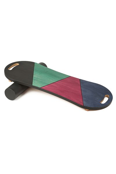 Wood Stone Art Balance Board Sport Balance Board Colorful Dual Function Surfing Skateboard Training Board 73X28Cm