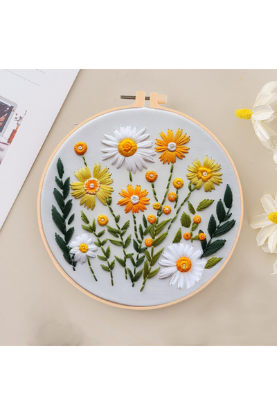 Choice 20x20 سم CXTZ-021 تصميم إكليل زهور على شكل طائر حيواني، خيوط وإبر بألو...