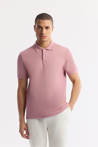 Avva Ανδρικό μπλουζάκι Dusty Rose Regular Fit 100% βαμβακερό γρήγορο στέγνωμα που δεν σπείρει μπλουζάκι πόλο B001032