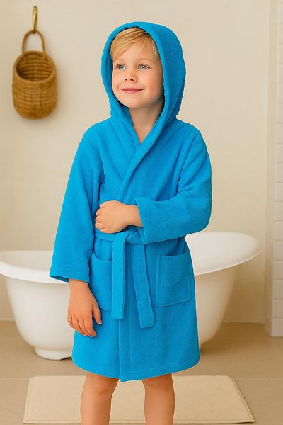 Ender Home Μπουρνούζι με κουκούλα CottonVerse Teen & Kids – 100% βαμβάκι, Unisex