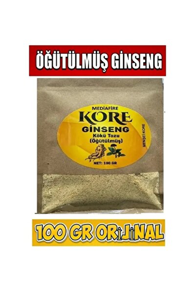 MediaFire Ginseng Toz 100gr Saf Ginseng Orj Ginseng Öğütülmüş Kırmızı Kore Ginsengi Cinsek Cinsenk