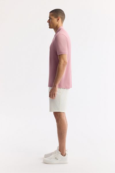 Avva Ανδρικό μπλουζάκι Dusty Rose Regular Fit 100% βαμβακερό γρήγορο στέγνωμα που δεν σπείρει μπλουζάκι πόλο B001032