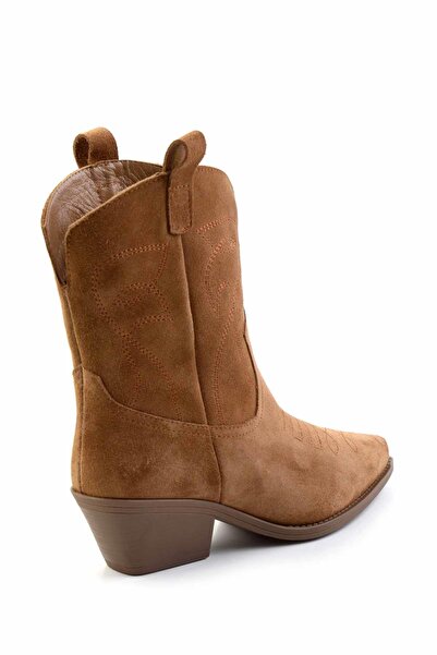 Bambi Camel Süet Hakiki Deri Kadın Bot & Bootie K02415017502