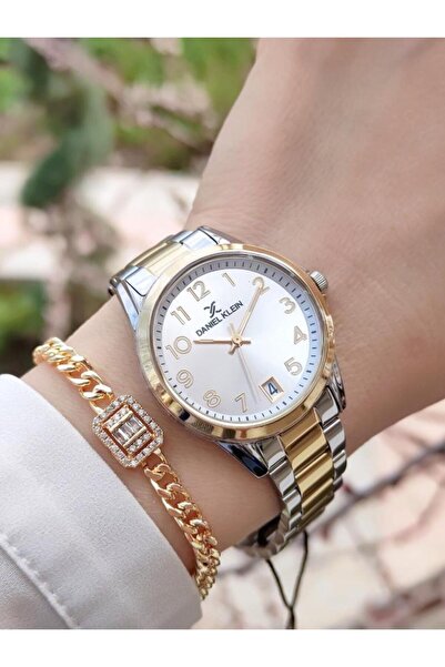 Daniel Klein Dke.1.10267-4 Çelik Kordon 30 Mt Suya Dayanıklı Gümüş Renk Kadın Kol Saati+bileklik