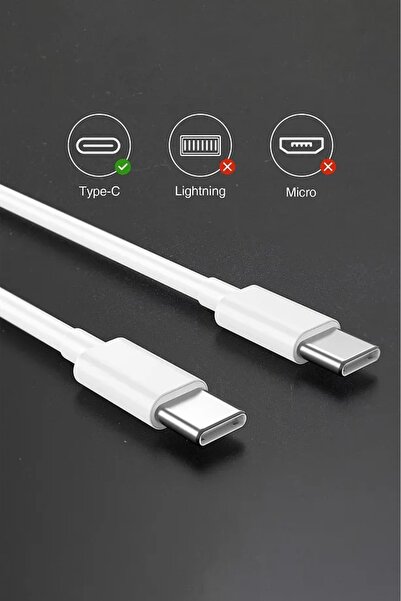 WANNA PROTECT 35W Type-c to USB-c Kablo Iphone 15 Iphone 16- Serisi Uyumlu Hızlı Şarj Aleti Adaptör Kablo Set