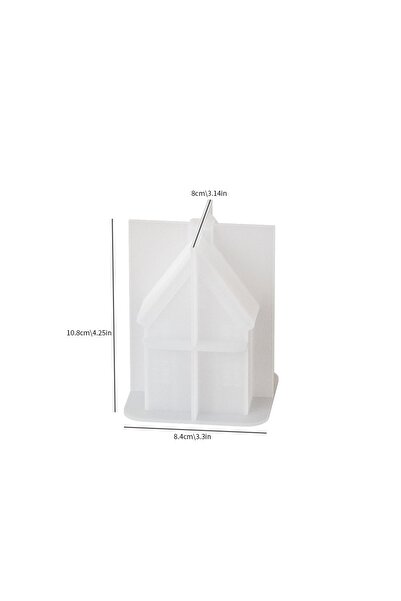 Choice L 3Pcs Silicone Candle Mold Set, 3D House Shaped with Mixed Design, DI...
