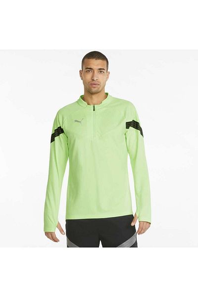 Puma Team Final Training 1/4 Zip Ανδρικό φούτερ με πράσινο στρογγυλό λαιμό
