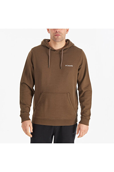 Columbia Basic Sm Logo Men's Brown Hooded Sweatshirt