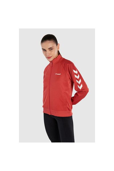 hummel Genesa Red Women's Jacket - Stand Collar