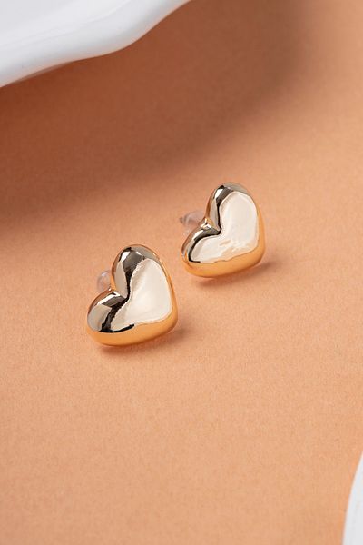 Elika Silver Heart Model Women's Bijouterie Earrings