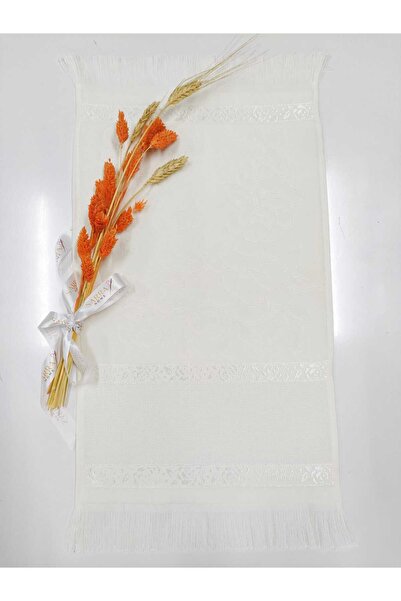 sarra منشفة إيتامين مهدبة مقاس 30x50 - أبيض