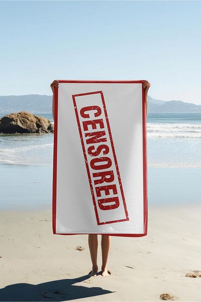 Doruklar Home Collection Modern Patterned Digital Printing Beach Sea Towel Peshtamal 80X160 cm Pika05