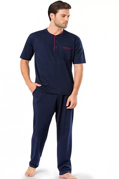 Pierre Cardin 5370 Ανδρικό Σετ Πιτζάμες 3 τεμαχίων-σκούρο μπλε