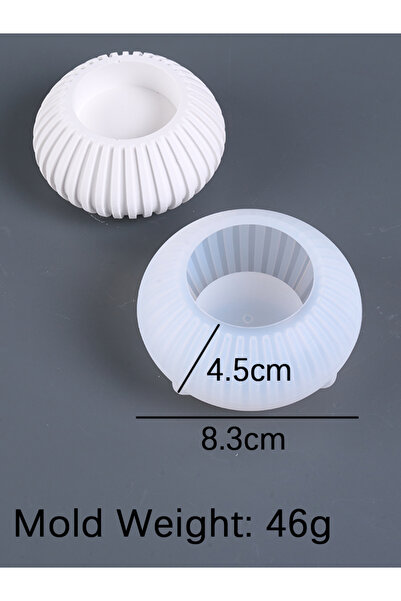 Choice قالب سيليكون لإدراج البخور على شكل شريط كروي للشمعدان، حامل شموع عطري ثلاثي الأبعاد من الخرسانة، يمكنك صنعه بنفسك