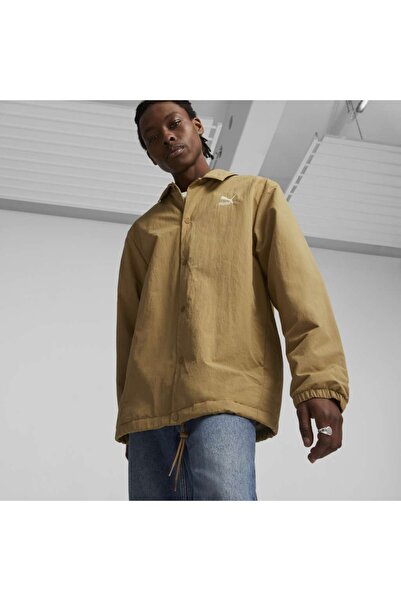 Puma Classics Coach Erkek Bej Klasik Yaka Ceket