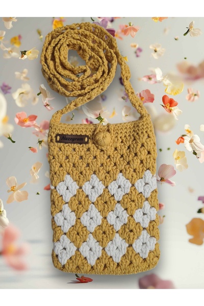 nazegram Örgü telefon çantası