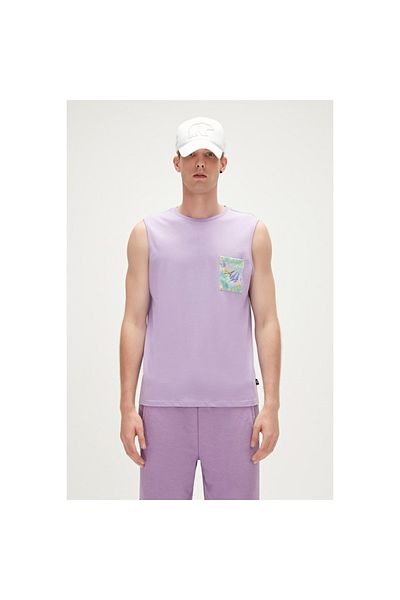 Bad Bear Men's Brown Round Neck Monstera Tank Top