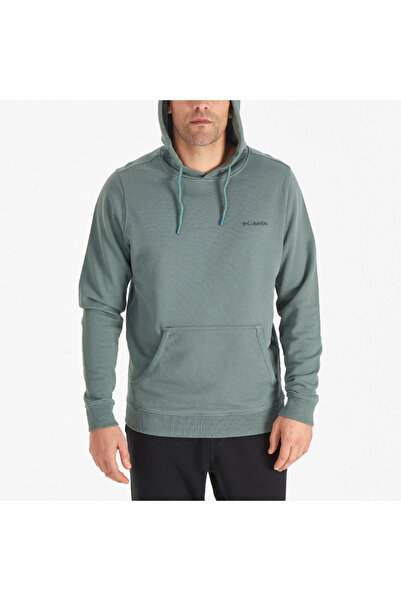 Columbia Basic Sm Logo Men's Green Hooded Sweatshirt