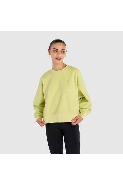 hummel Hanorac verde cu gât rotund pentru femei Lena Sharpa