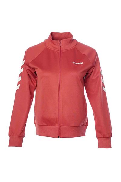 hummel Genesa Red Women's Jacket - Stand Collar