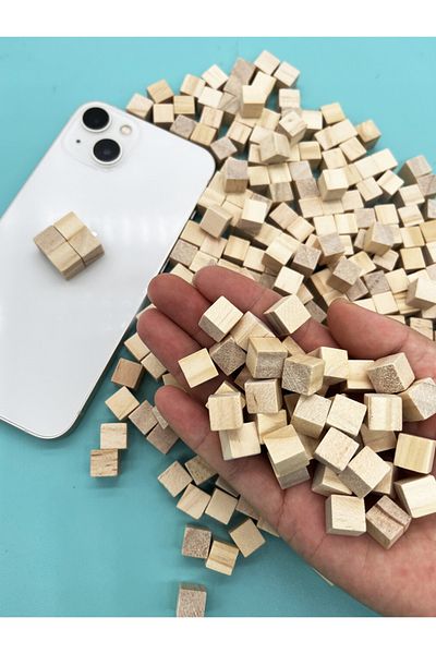 Choice 50pcs 50/100/400pcs Unfinished Blank Mini Diy Wooden Square Blocks 1cm Wood Solid Cubes For Woodwork