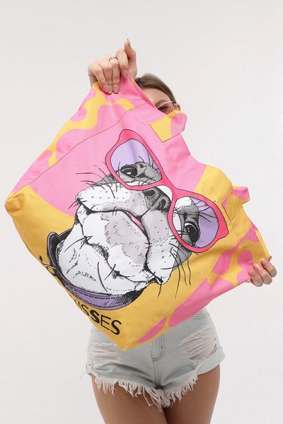 Bolder Daisy Pink Glasses Dog Beach Bag