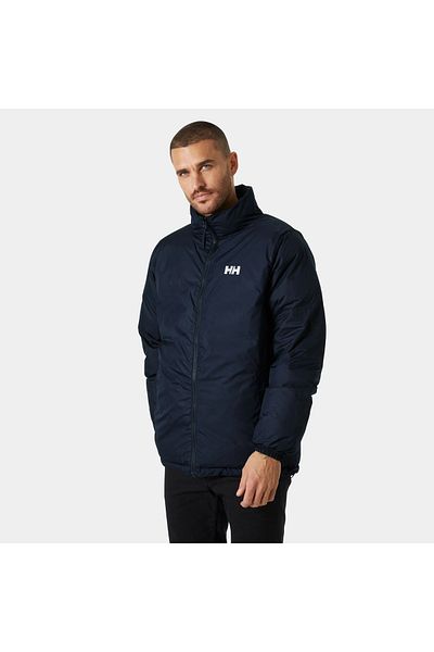 Helly Hansen Yu 23 Reversible Puffer Men's Navy Blue Stand Collar Coat