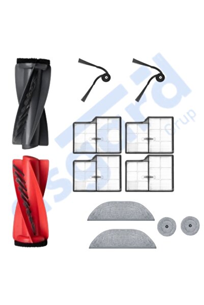 Asgard Grup Roborock Saros 10 Compatible 1 Main Brush 2 Side Brushes 4 Filters 2 Mops 2 Edge Mops Pasas