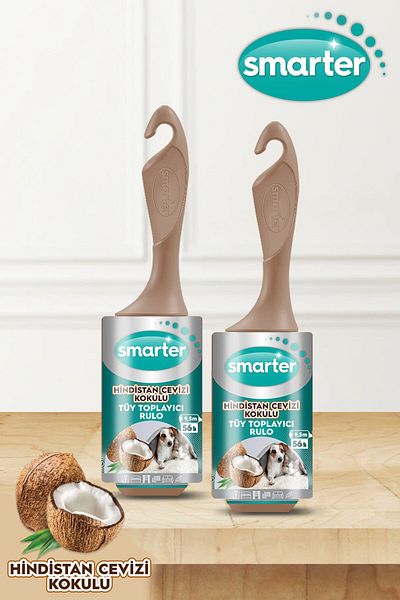 SMARTER Lint Collector Roller Coconut K.2 Pack