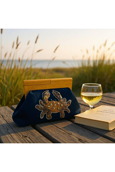 ozdesendesign Ahşap Burslu Çanta /El Çantası